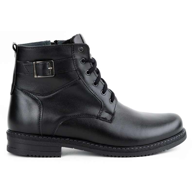 Olivier Men's winter boots insulated leather 953MA black
