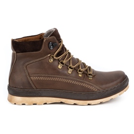 Olivier Men's insulated leather shoes 378MA brown Olivier Men's insulated leather shoes 378MA brown