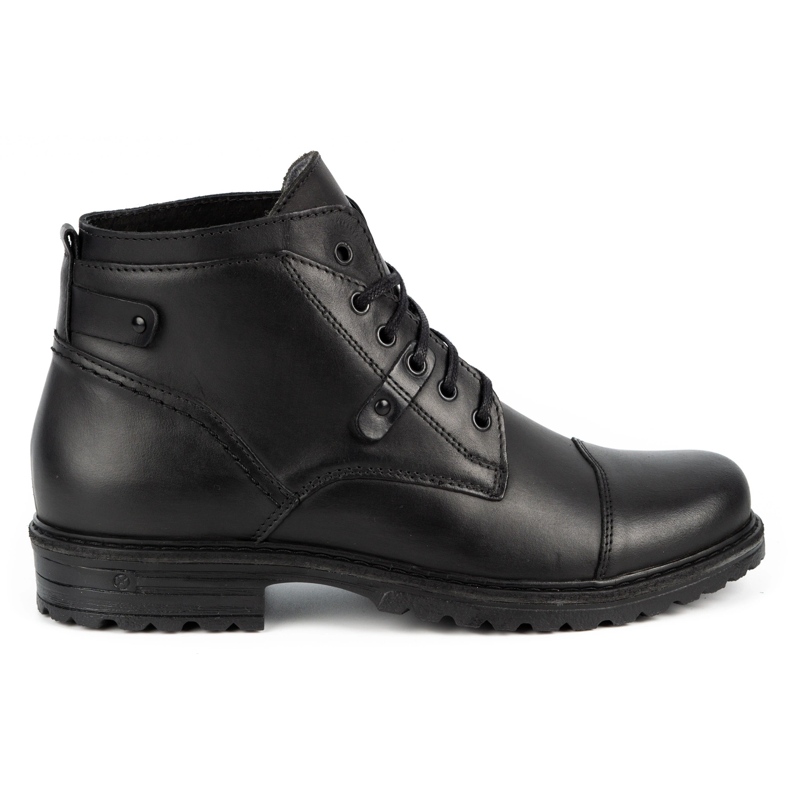 Olivier Military Mpb men's leather boots black Olivier Military Mpb men's leather boots black