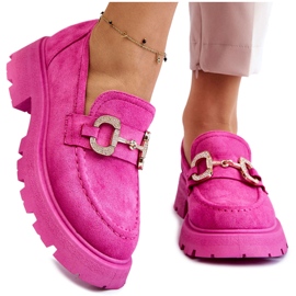 PS1 Women's Suede Platform Shoes Pink Deira