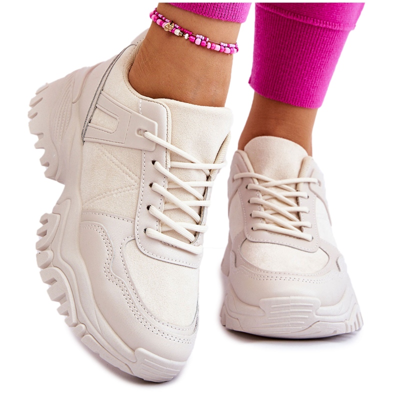 PG1 Fashionable Sport Shoes Sneakers Cream Frezio beige