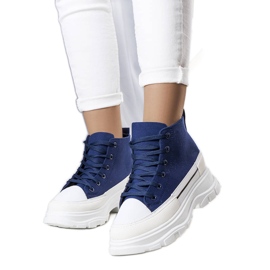 Navy high platform sneakers from Tillys blue Navy high platform sneakers from Tillys blue