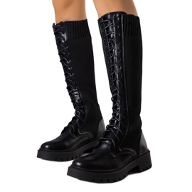 BM Black lace-up boots from Monren