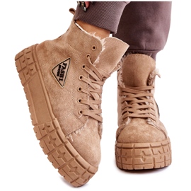 PM1 High Insulated Suede Sneakers Beige Evren