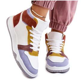 BM High Women's Sport Shoes Sneakers Multicolor Rumor white violet multicolored BM High Women's Sport Shoes Sneakers Multicolor Rumor white violet multicolored