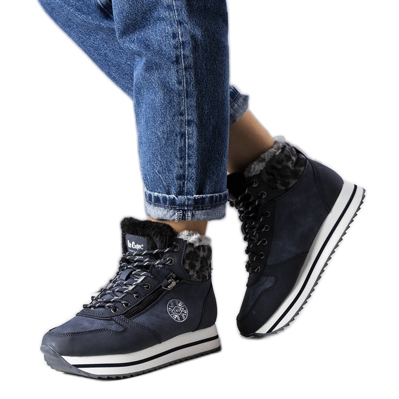 Navy blue boots LCJ-22-31-1450L Lee Cooper