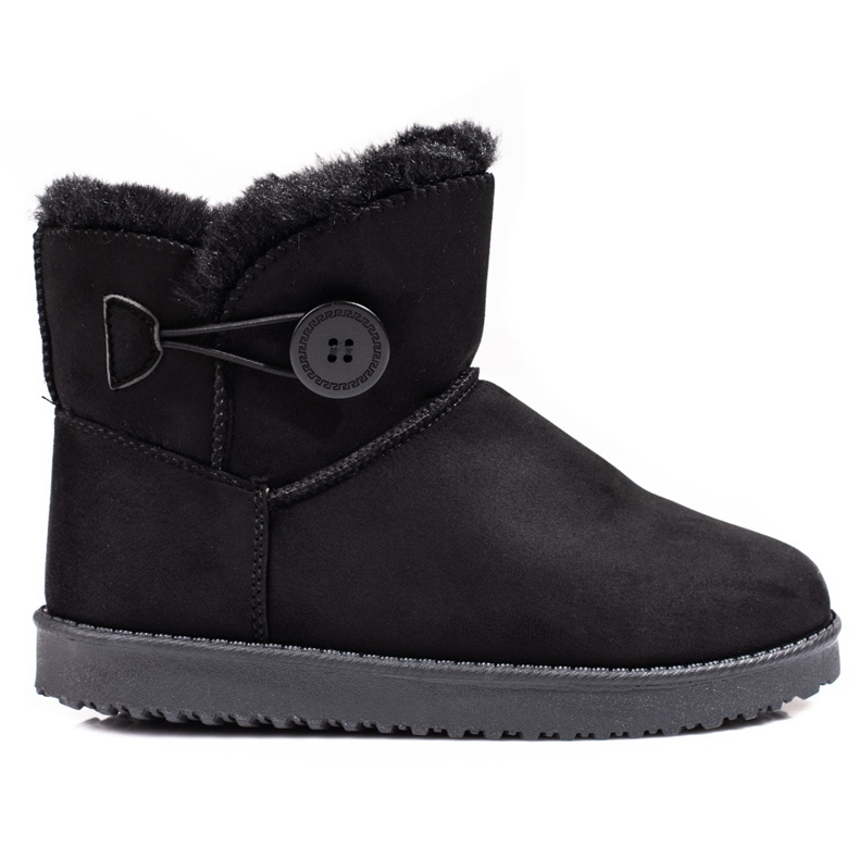 Warm women's snow boots Shelovet black with a button