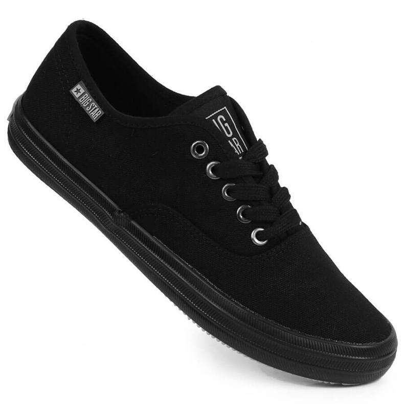 Textile sneakers all black Big Star JJ274261