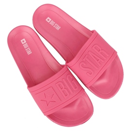 Women's beach slippers pink Big Star HH274A039