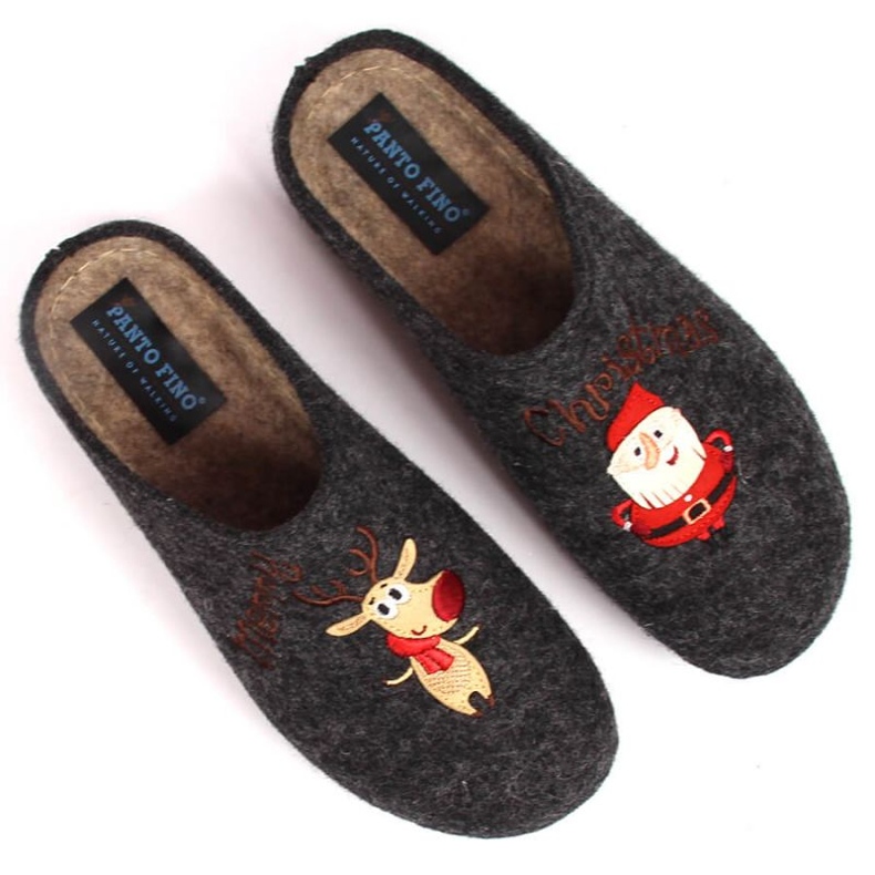 Panto Fino festive felt slippers W KK267038 INT1798 grey