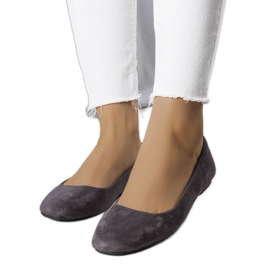 Jules gray eco-suede ballet flats grey
