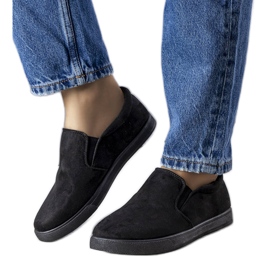 BM Black eco-suede sneakers from Leroy