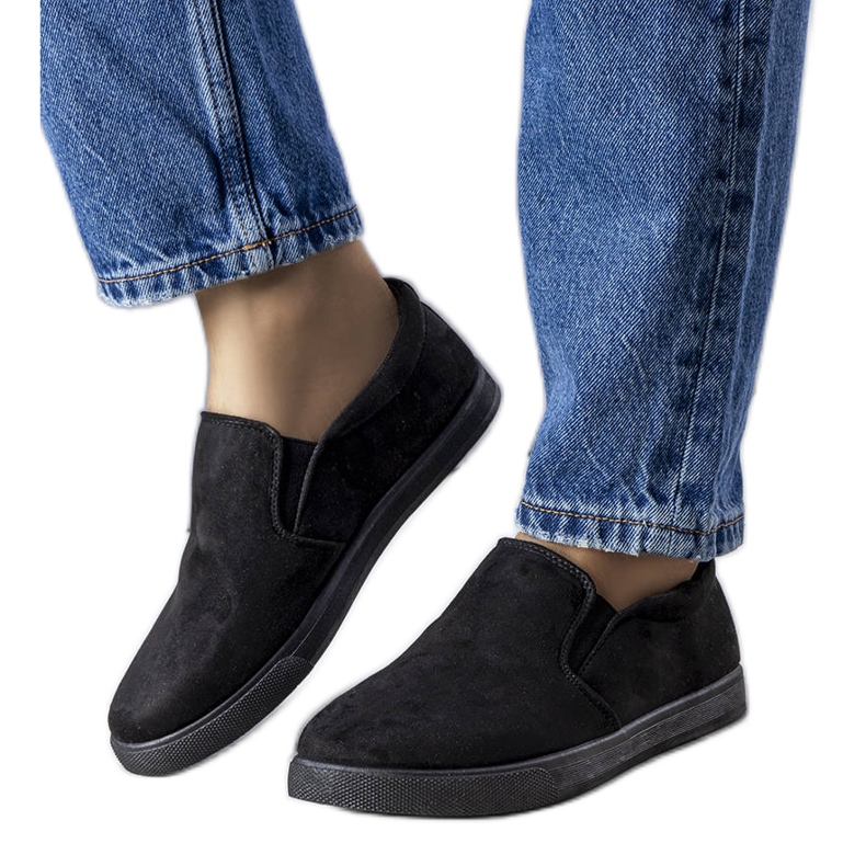 Black sneakers sneakers with eco-part