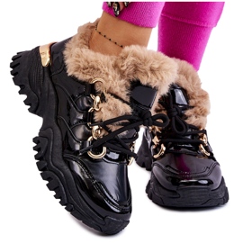 PM1 Women's Insulated Sports Shoes Lace-up Black Kerberos beige PM1 Women's Insulated Sports Shoes Lace-up Black Kerberos beige