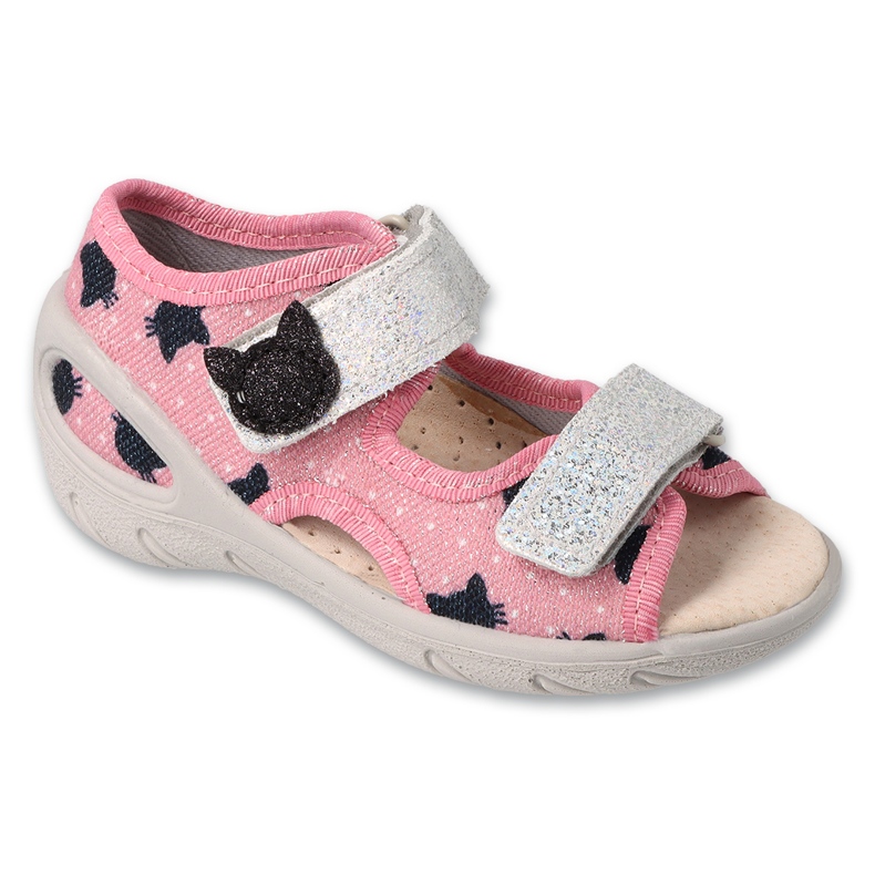 Befado children's shoes pu 065P174 black pink silver Befado children's shoes pu 065P174 black pink silver
