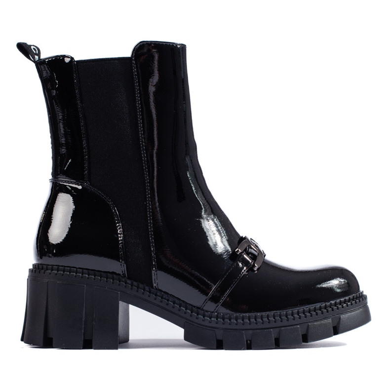 W. Potocki Women's lacquered Jodhpur boots Potocki black