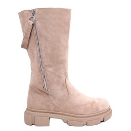 PA1 Women's flat boots Slade Brown beige PA1 Women's flat boots Slade Brown beige