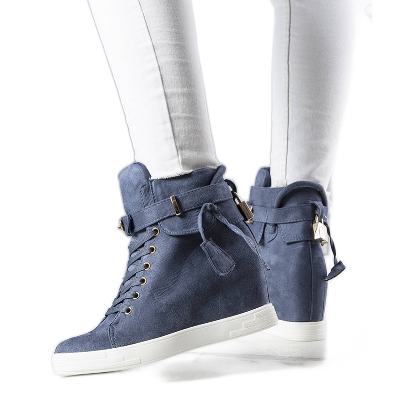 BM Blue wedge sneakers