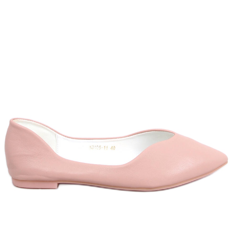 BM Ayanna Pink Cut Out Ballet Flats