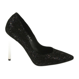 Pumps on Szpilka 497 Black Espinto multicolored grey