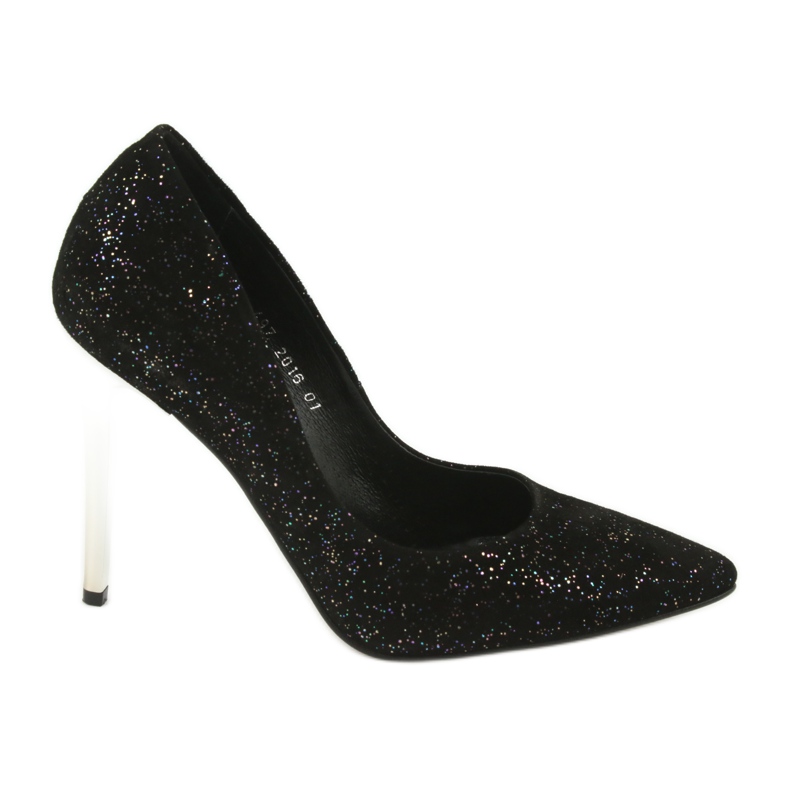 Pumps on Szpilka 497 Black Espinto multicolored grey