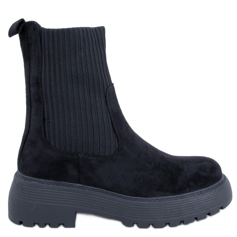 PA1 Winters Black elastic ankle boots