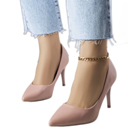 PA1 Pink matte Raphael heels beige