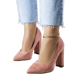PA1 Pink heel pumps from Amiyah
