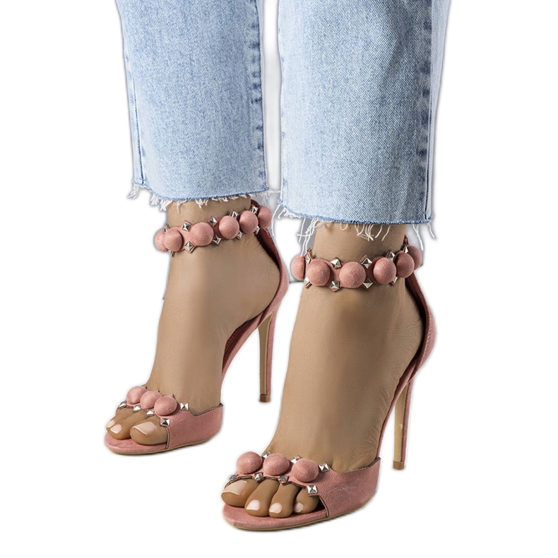 Pink high heel sandals from Yara