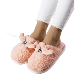 Pink slippers with fur from Rosny