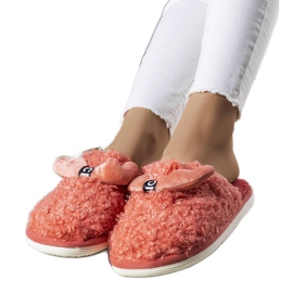 BM Dark pink slippers with fur from Rosny