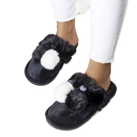 BM Bonnet black slippers