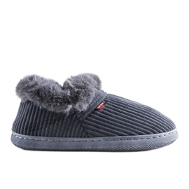 Ruest men's gray high slippers grey