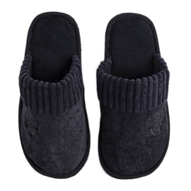 BM Men's black slippers from Lesseps BM Men's black slippers from Lesseps