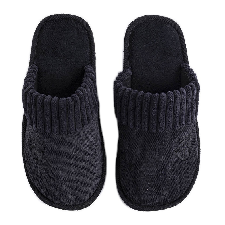 BM Men's black slippers from Lesseps