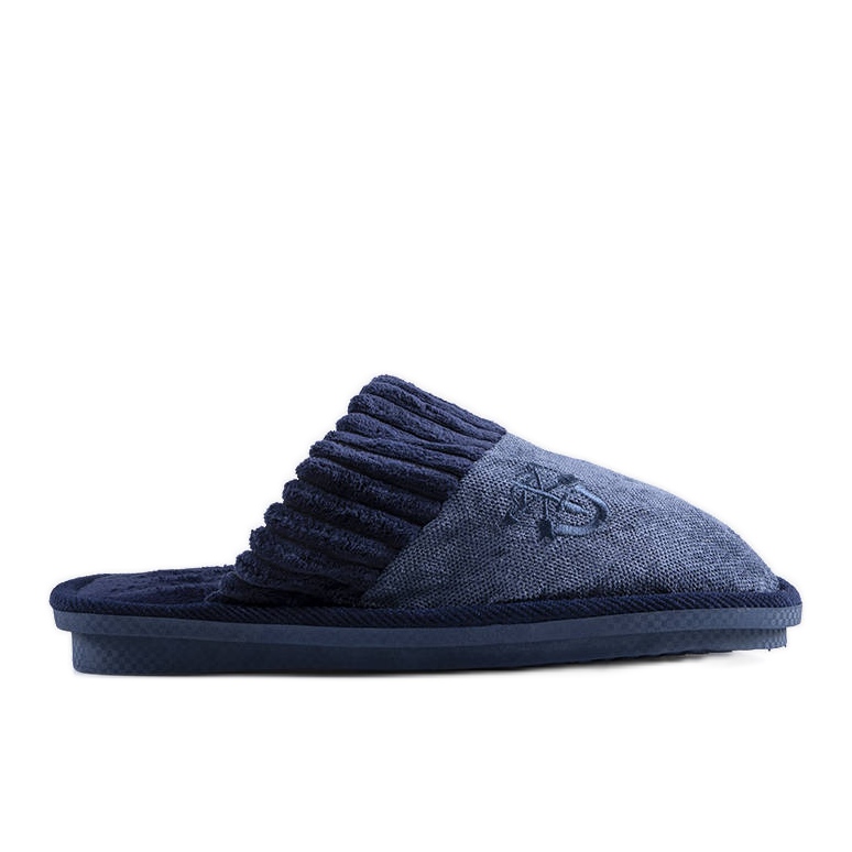 BM Men's navy blue slippers from Lesseps BM Men's navy blue slippers from Lesseps