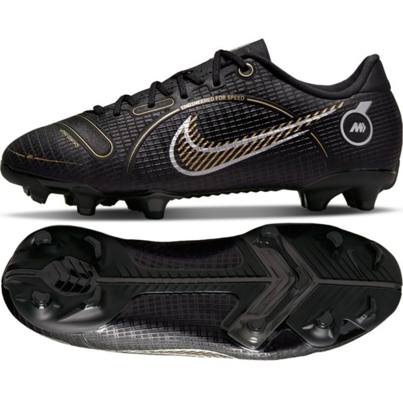 Football shoes Nike Mercurial Vapor 14 Academy FG/MG Jr DJ2856 007 black black