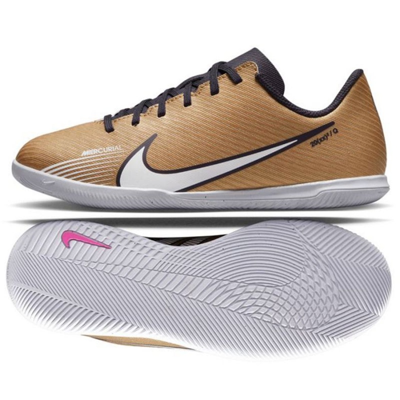 Nike Mercurial Vapor 15 Club Qatar Ic Jr DR6051 810 football shoes golden brown golden Nike Mercurial Vapor 15 Club Qatar Ic Jr DR6051 810 football shoes golden brown golden