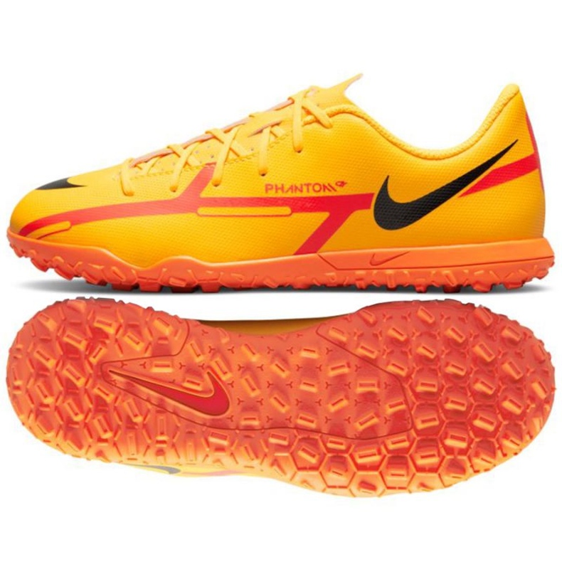 Nike Phantom GT2 Club Tf Jr DC0827 808 football shoes orange oranges and reds