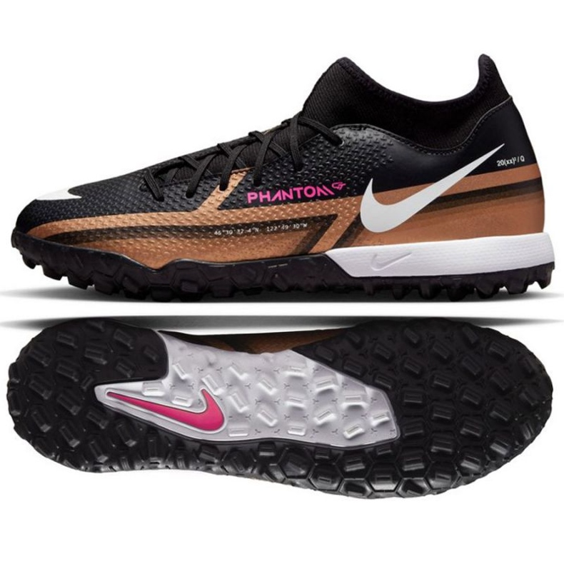 Nike Phantom GT2 Academy Qatar Dynamic Fit Tf M DR5966 810 football shoes brown, black black