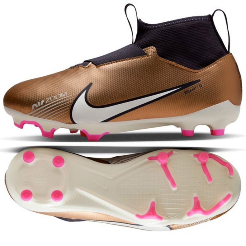 Football shoes Nike Zoom Mercurial Superfly 9 Academy Qatar FG/MG Jr DR6044 810 brown beiges and browns