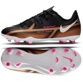 Football shoes Nike Phantom GT2 Club Qatar FG/MG Jr DR6058 810 brown, black black Football shoes Nike Phantom GT2 Club Qatar FG/MG Jr DR6058 810 brown, black black