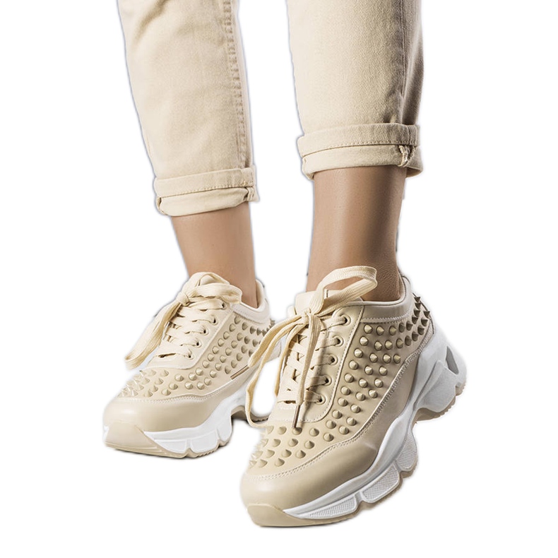 BM Suzeta women's beige sneakers