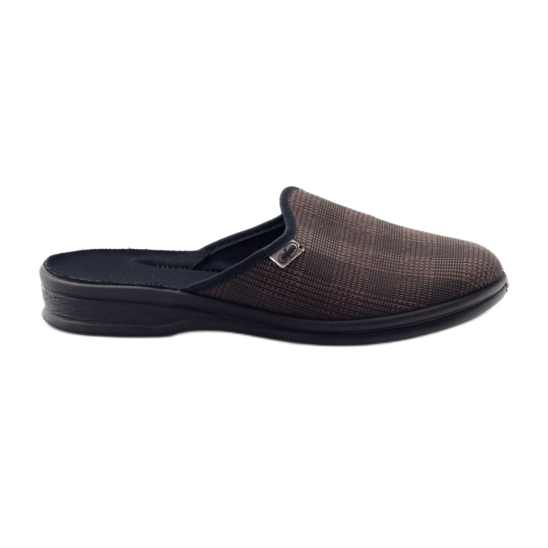 Men's slippers, checkered Befado 089m323 brown Men's slippers, checkered Befado 089m323 brown