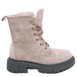 Roisin Khaki suede lace-up boots beige Roisin Khaki suede lace-up boots beige