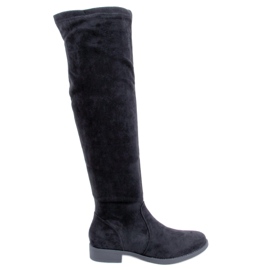 BM York Black Flat Thigh Highs