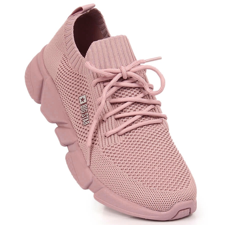 Women's comfortable sports shoes powder pink Big Star JJ274266