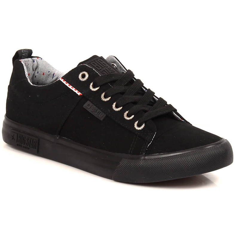 Low black sneakers Big Star KK274004