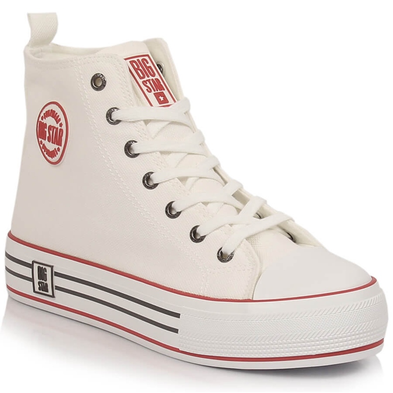 Women's high-top sneakers on the platform white Big Star LL274185