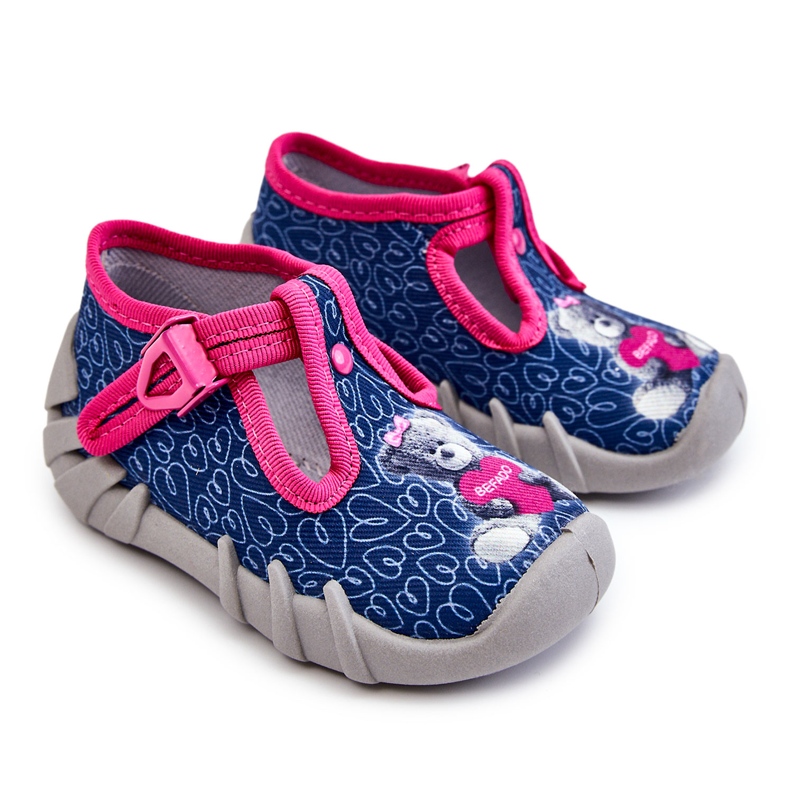 BEFADO S.A. Shoes Slippers Befado Bear 110P469 Navy-Pink navy blue